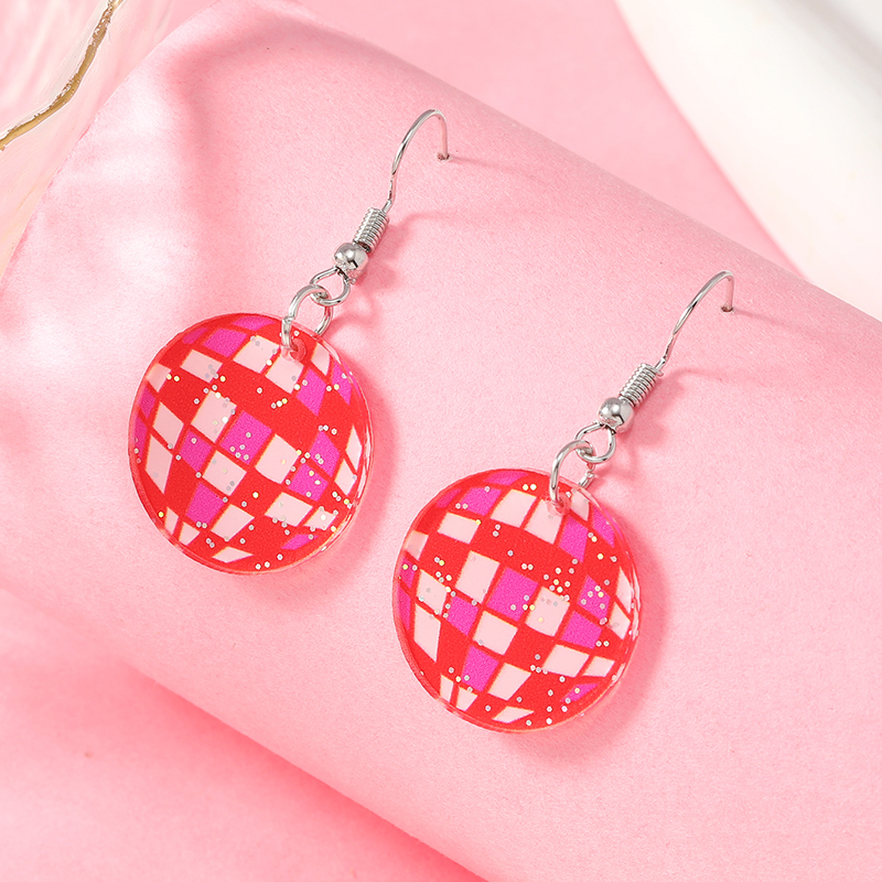 1 Pair Cute Heart Shape Arylic Drop Earrings display picture 26