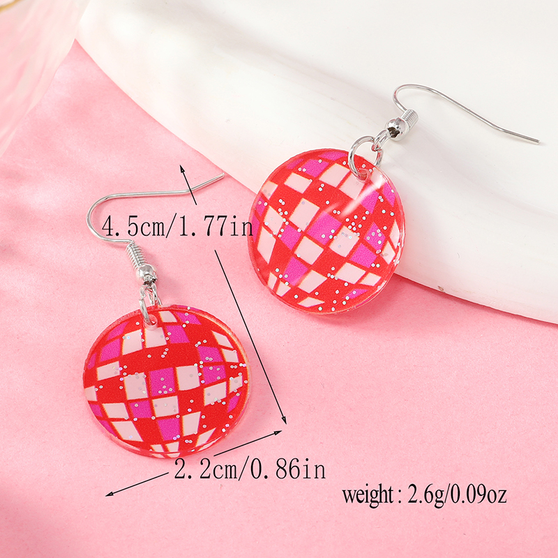 1 Pair Cute Heart Shape Arylic Drop Earrings display picture 27