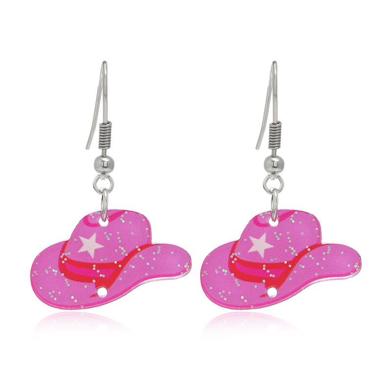 1 Pair Cute Heart Shape Arylic Drop Earrings display picture 2