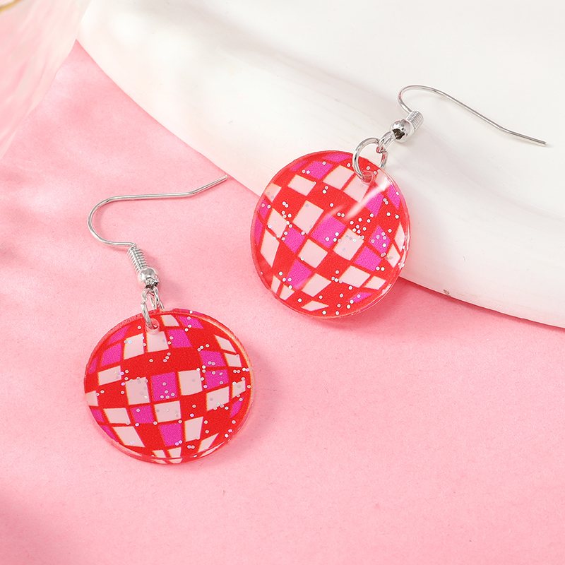 1 Pair Cute Heart Shape Arylic Drop Earrings display picture 29
