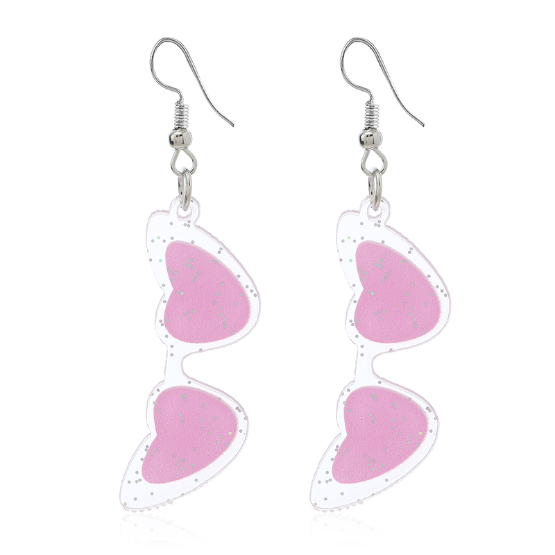 1 Pair Cute Heart Shape Arylic Drop Earrings display picture 31
