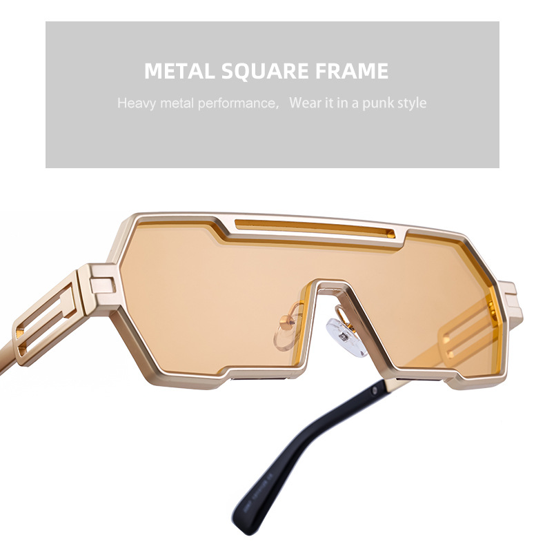 Hip-hop Punk Solid Color Pc Square Full Frame Men's Sunglasses display picture 1