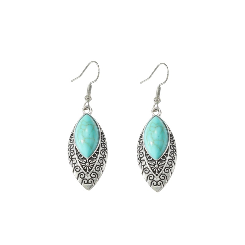 Simple Style Water Droplets Alloy Plating Inlay Turquoise Women's Jewelry Set display picture 1