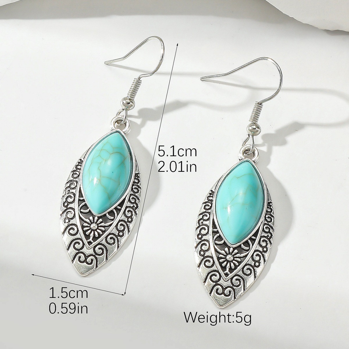 Simple Style Water Droplets Alloy Plating Inlay Turquoise Women's Jewelry Set display picture 4