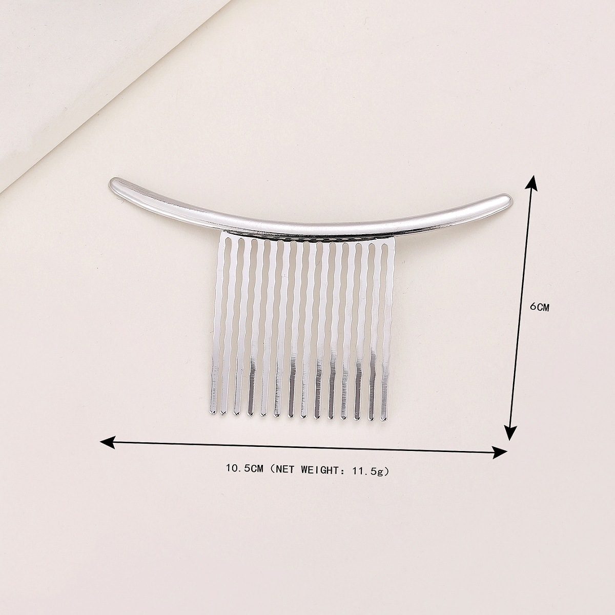 Simple Style Solid Color Alloy Plating Insert Comb display picture 1