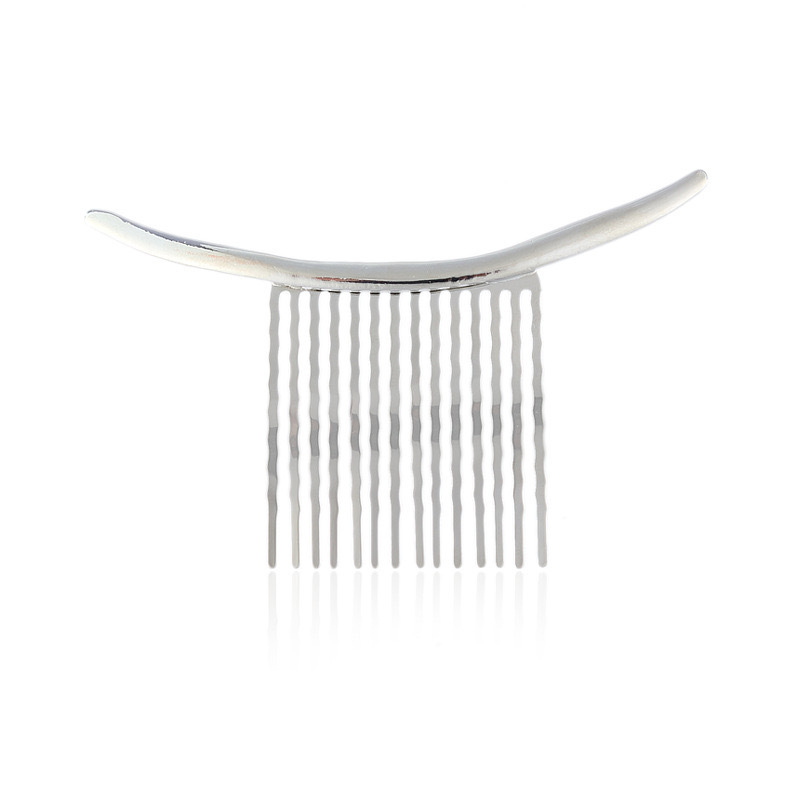 Simple Style Solid Color Alloy Plating Insert Comb display picture 2