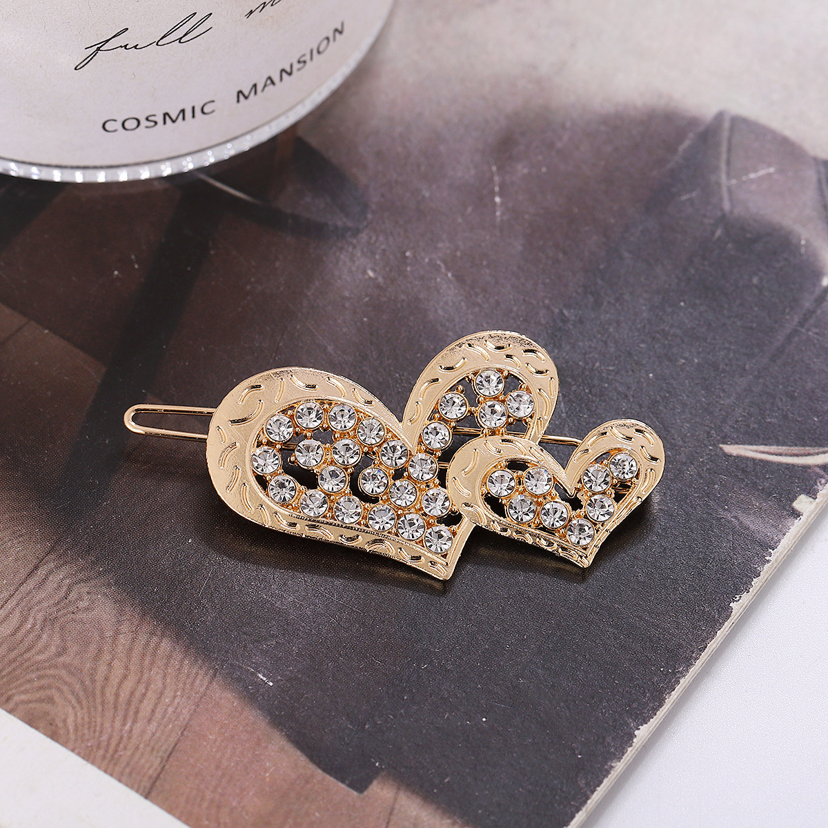 Women's Elegant Lady Heart Shape Bow Knot Alloy Plating Inlay Rhinestones Hair Clip display picture 4