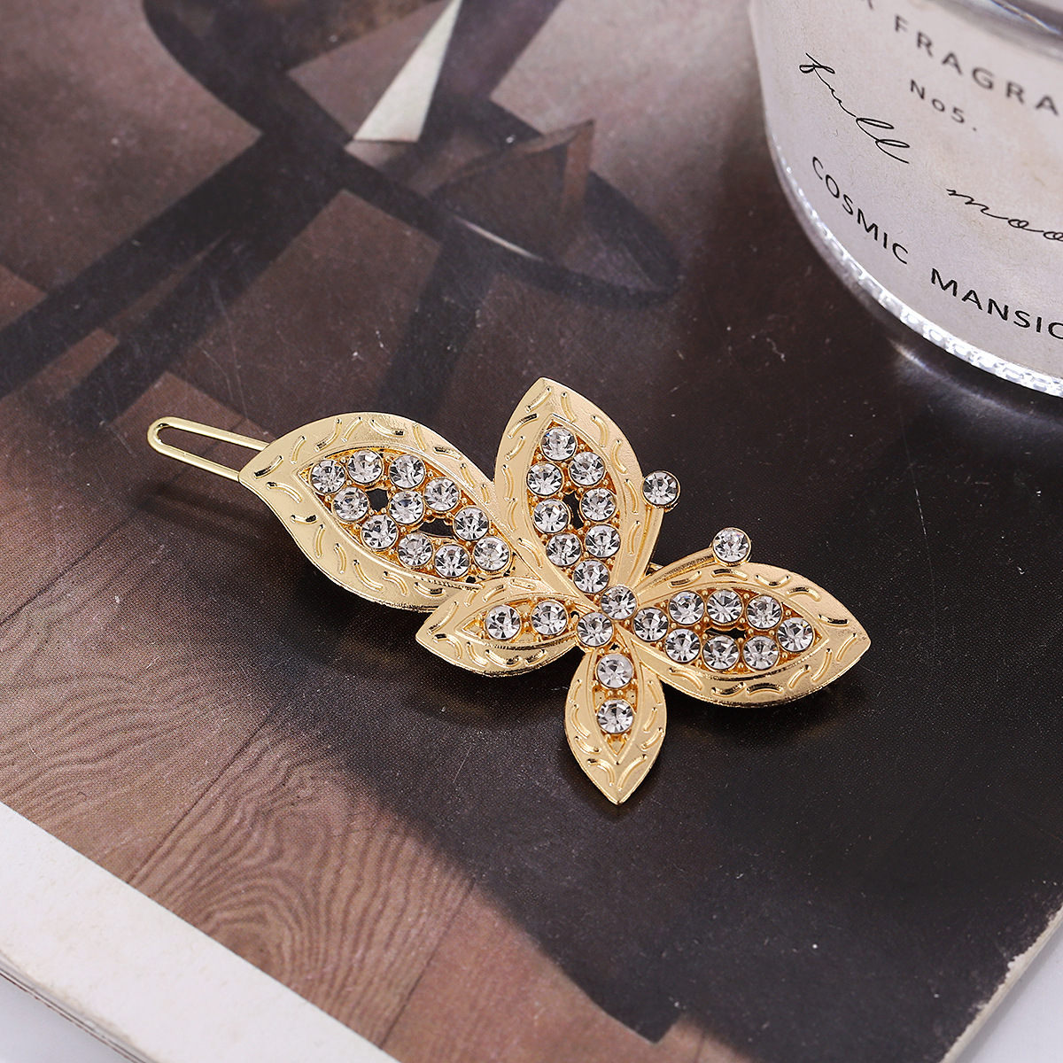 Women's Elegant Lady Heart Shape Bow Knot Alloy Plating Inlay Rhinestones Hair Clip display picture 5