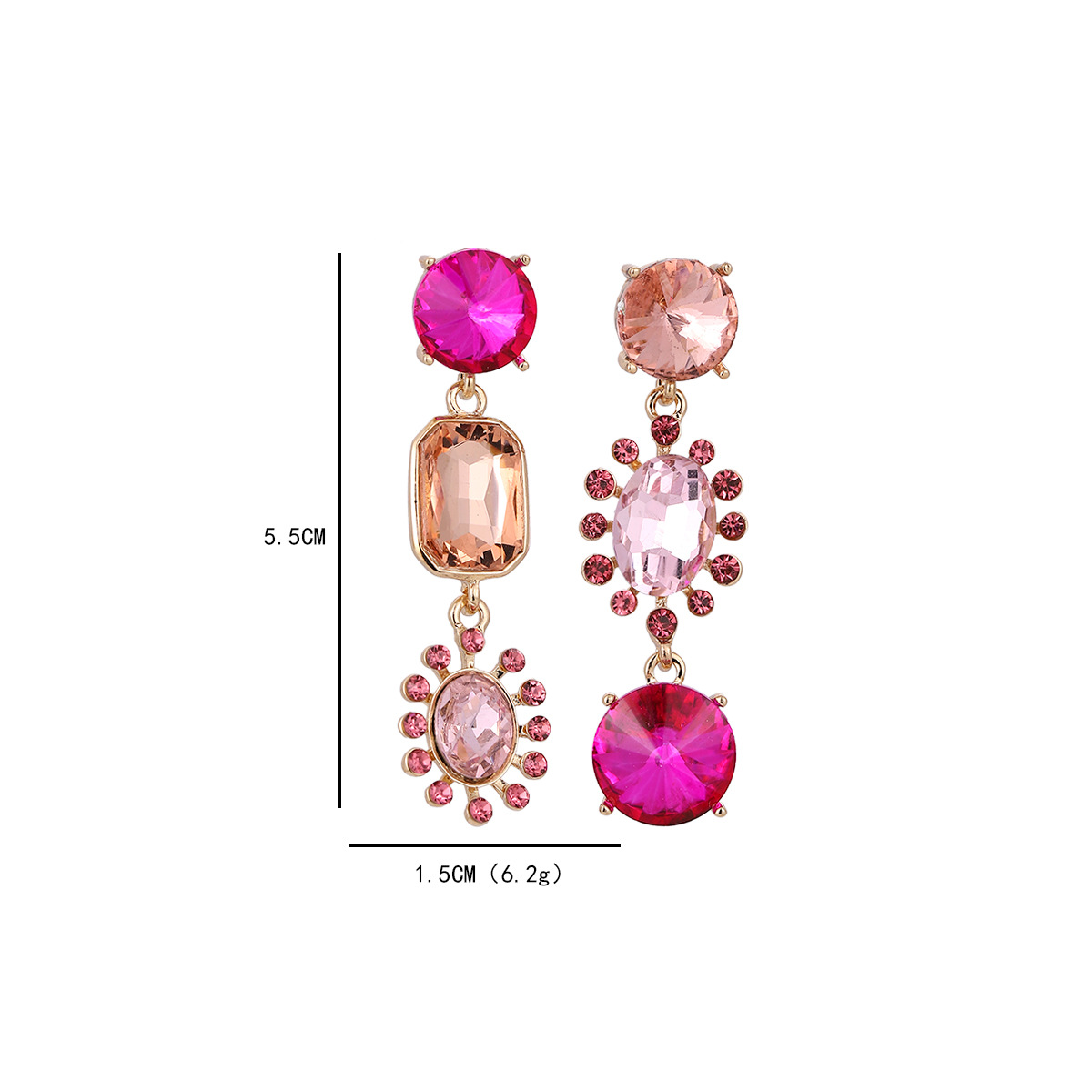 1 Pair Lady Water Droplets Copper Drop Earrings display picture 1