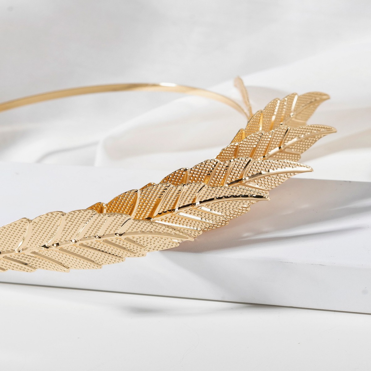 Vintage Style Leaves Alloy Plating Hair Band display picture 3