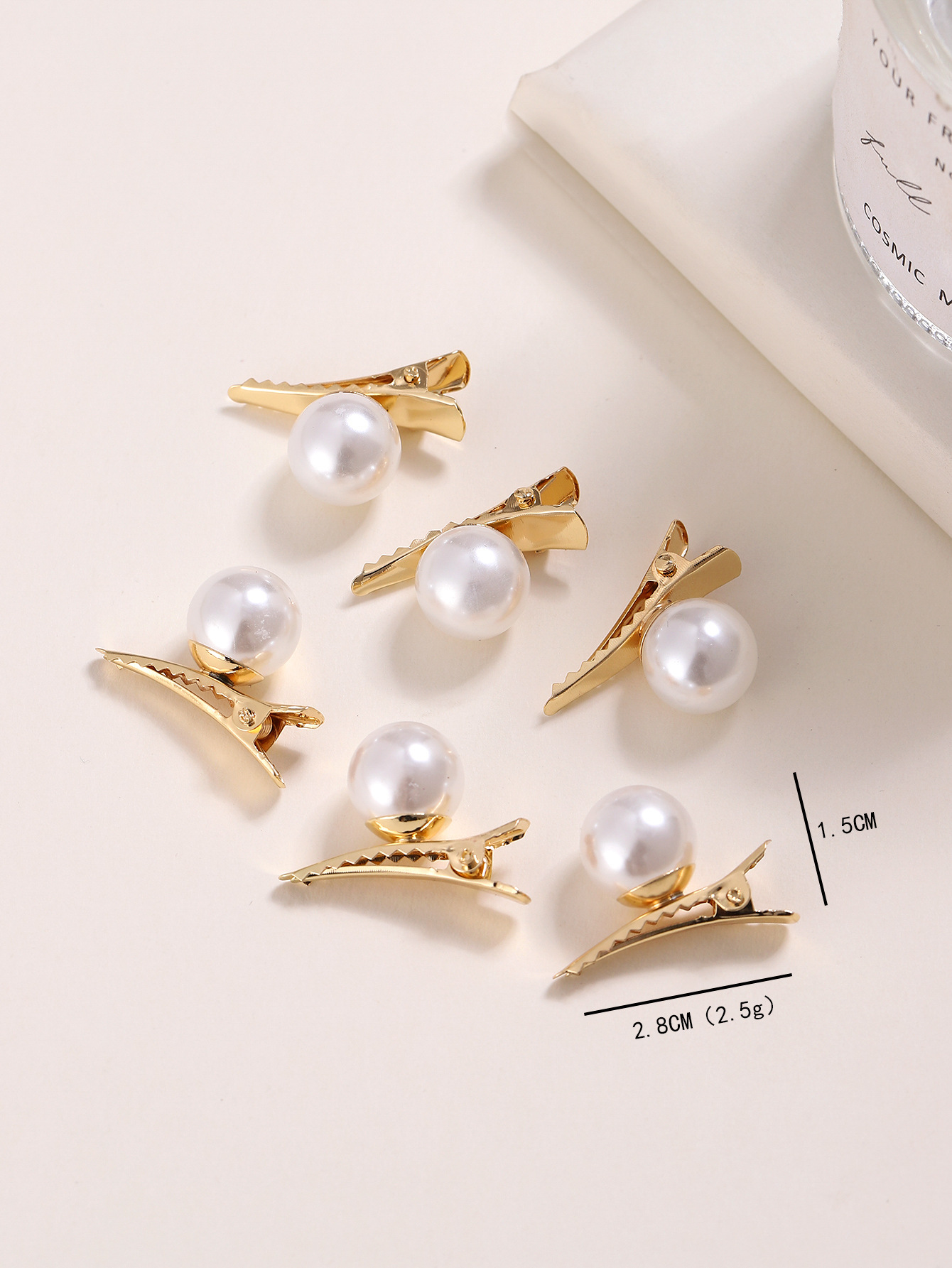 Sweet Solid Color Metal Plating Hair Clip display picture 1
