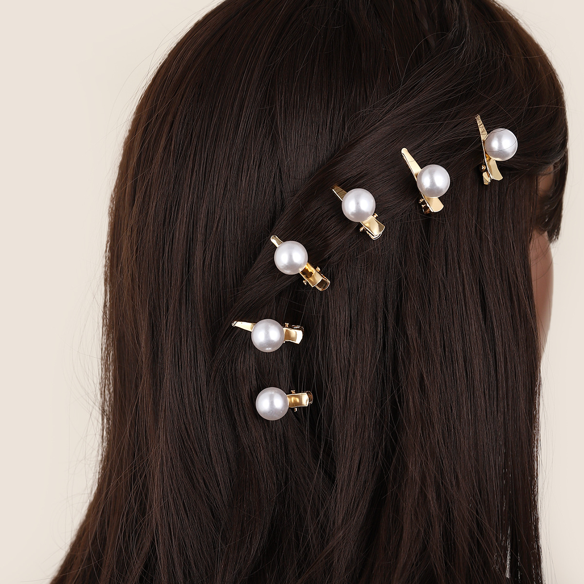 Sweet Solid Color Metal Plating Hair Clip display picture 2