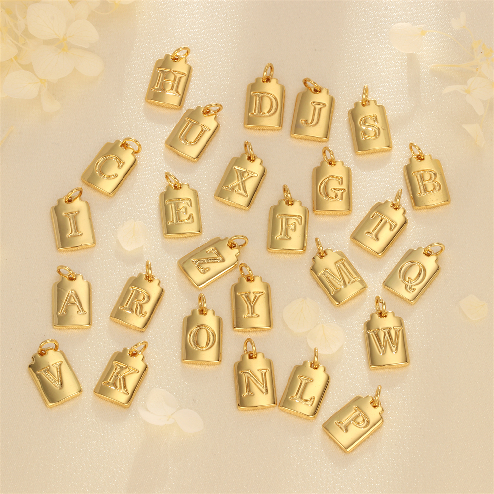 Simple Style Letter Copper Plating 18k Gold Plated Charms display picture 2