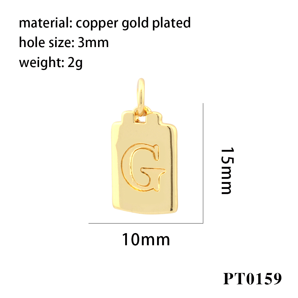 Simple Style Letter Copper Plating 18k Gold Plated Charms display picture 10