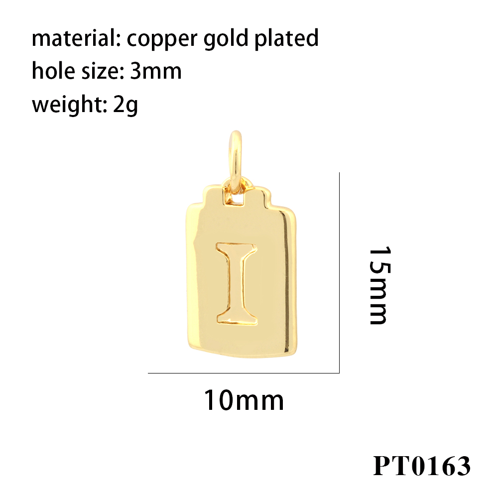 Simple Style Letter Copper Plating 18k Gold Plated Charms display picture 12