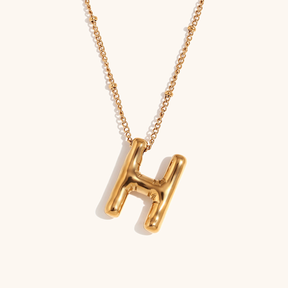 Ig Style Simple Style Letter Stainless Steel Plating 18k Gold Plated Pendant Necklace display picture 9