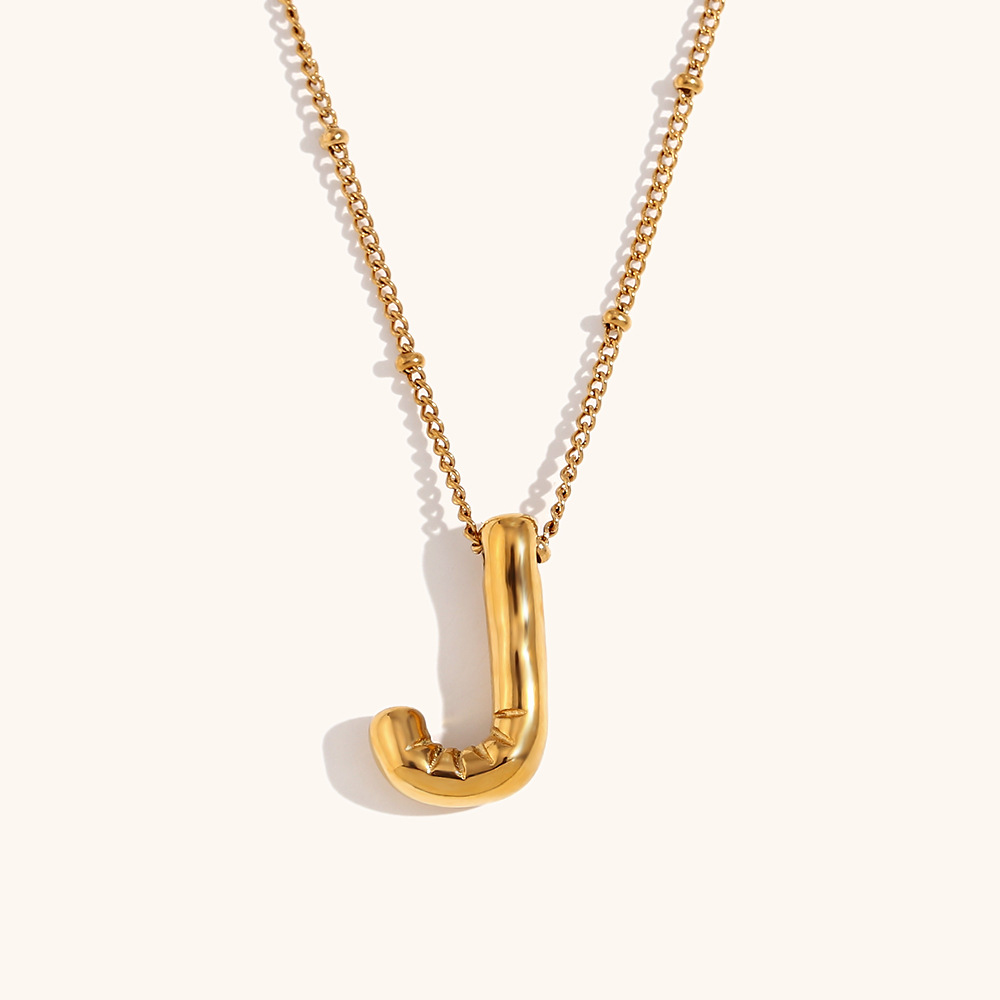 Ig Style Simple Style Letter Stainless Steel Plating 18k Gold Plated Pendant Necklace display picture 11