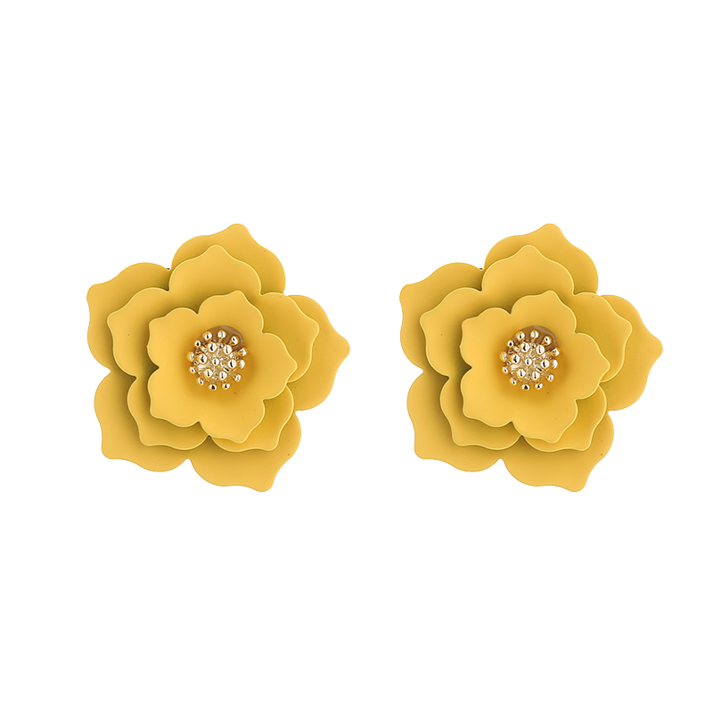1 Pair Sweet Flower Alloy Earrings display picture 9