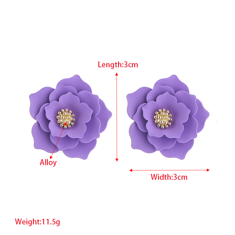1 Pair Sweet Flower Alloy Earrings display picture 1