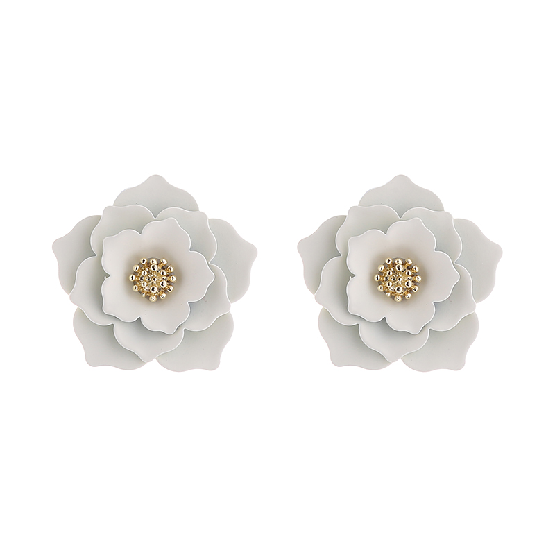 1 Pair Sweet Flower Alloy Earrings display picture 6
