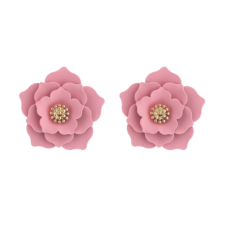 1 Pair Sweet Flower Alloy Earrings display picture 8