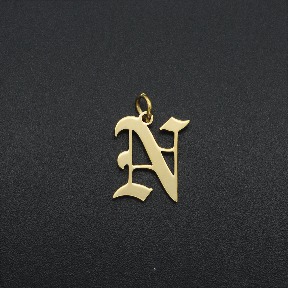Simple Style Letter Stainless Steel Polishing Plating 18k Gold Plated Jewelry Accessories display picture 7