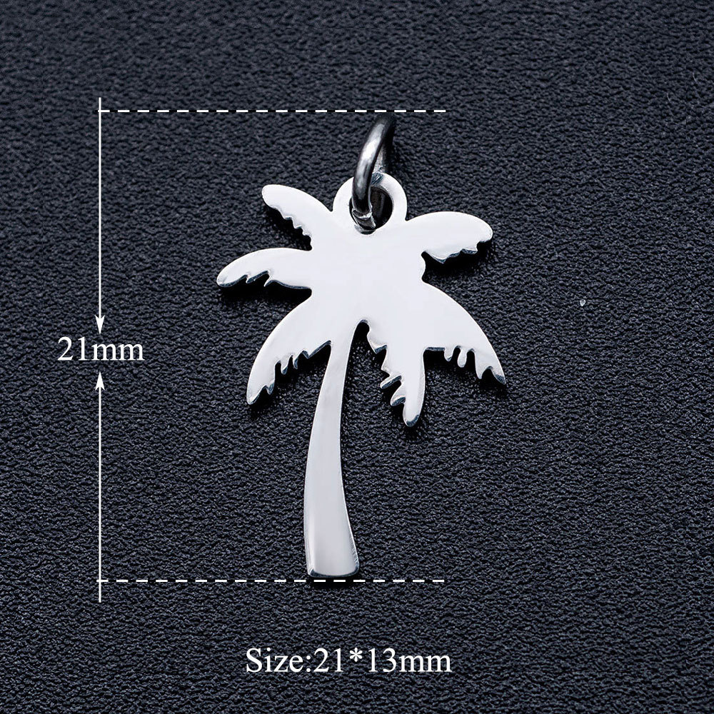 Vintage Style Christmas Tree Feather Stainless Steel Polishing Plating Jewelry Accessories display picture 3