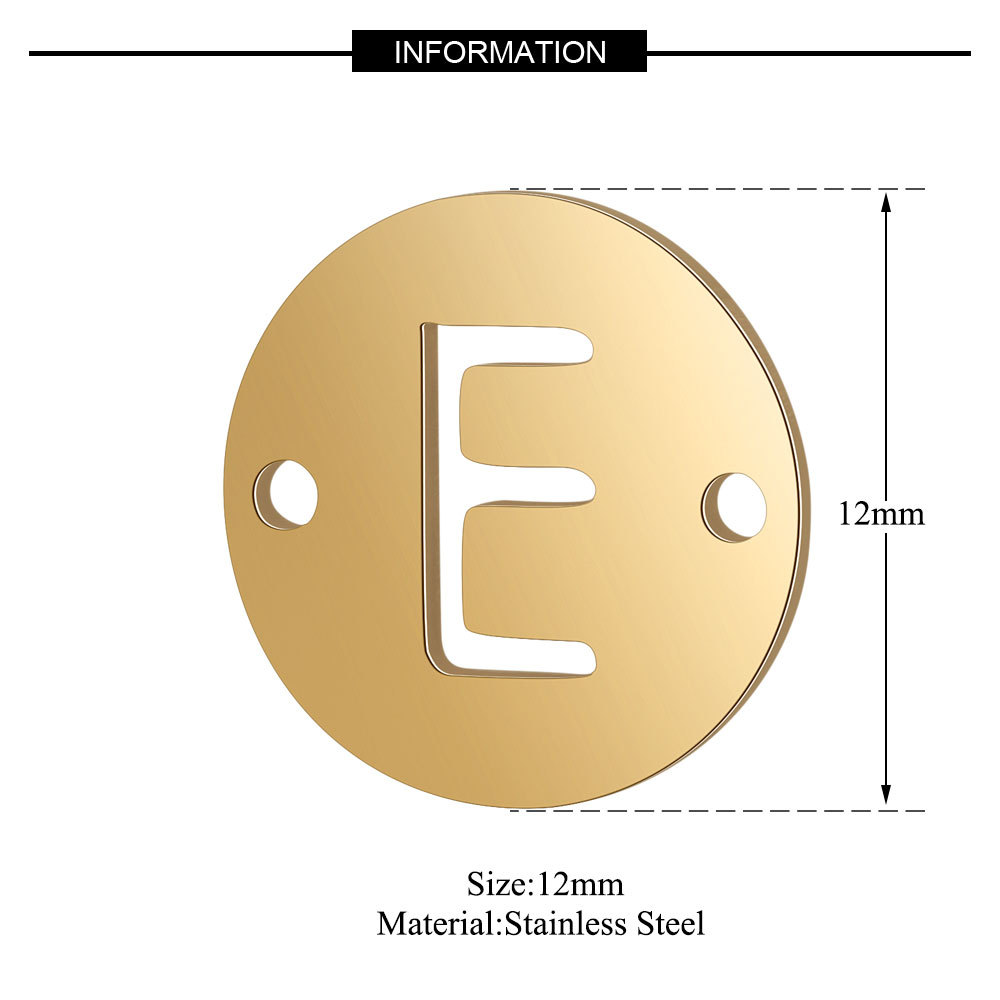 Simple Style Letter Titanium Steel Polishing Plating Jewelry Accessories display picture 2