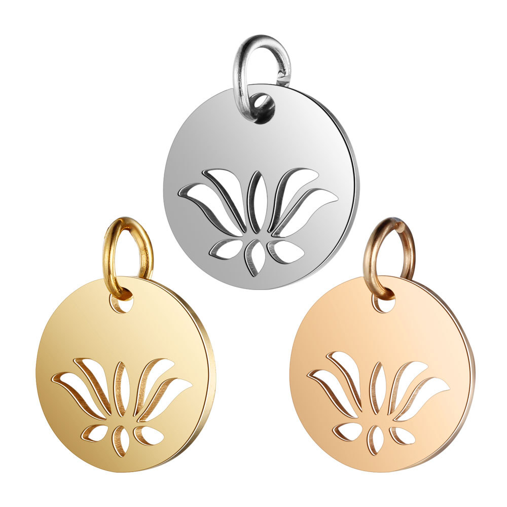 Simple Style Sun Palm Footprint Stainless Steel Polishing Plating Jewelry Accessories display picture 3