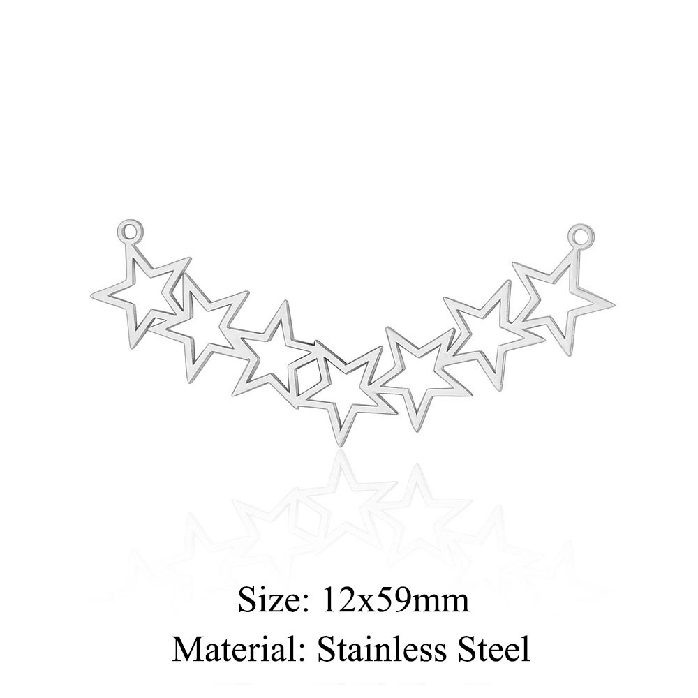 Simple Style Geometric Star Moon Stainless Steel Polishing Plating Jewelry Accessories display picture 5