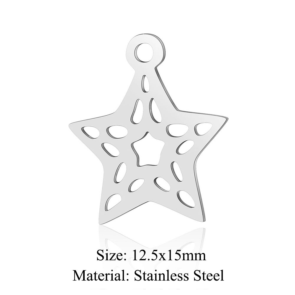 Simple Style Geometric Star Moon Stainless Steel Polishing Plating Jewelry Accessories display picture 7