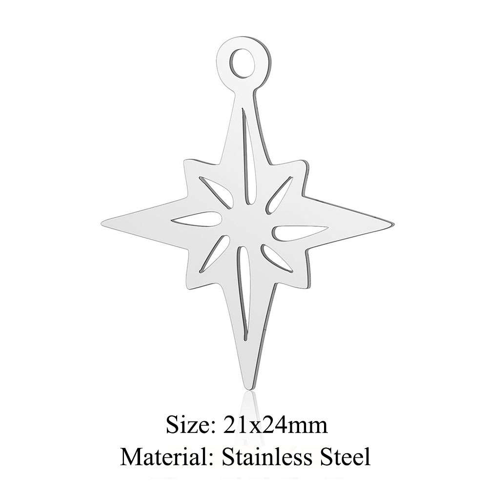 Simple Style Geometric Star Moon Stainless Steel Polishing Plating Jewelry Accessories display picture 9