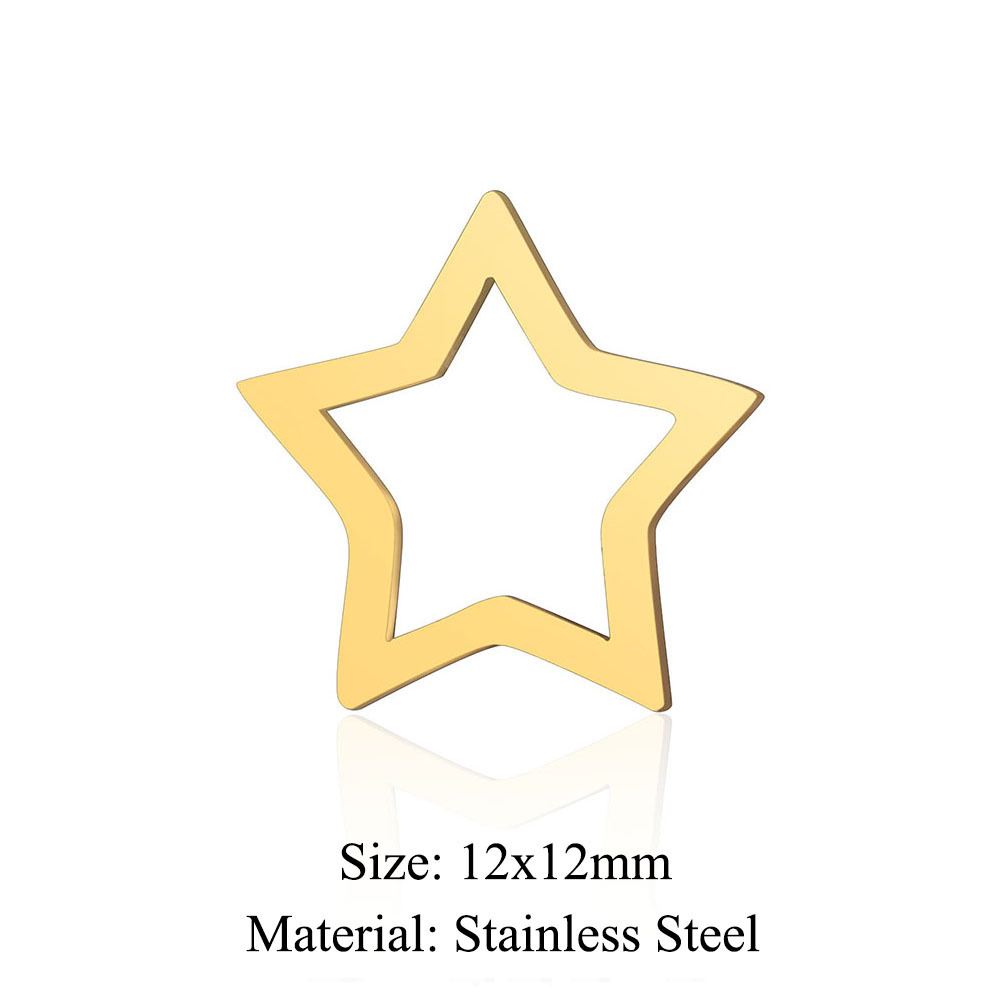 Simple Style Geometric Star Moon Stainless Steel Polishing Plating Jewelry Accessories display picture 14