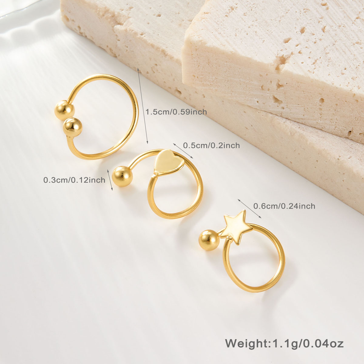 1 Pair Simple Style Star Moon Plating Sterling Silver 18k Gold Plated Rhodium Plated Ear Studs display picture 1