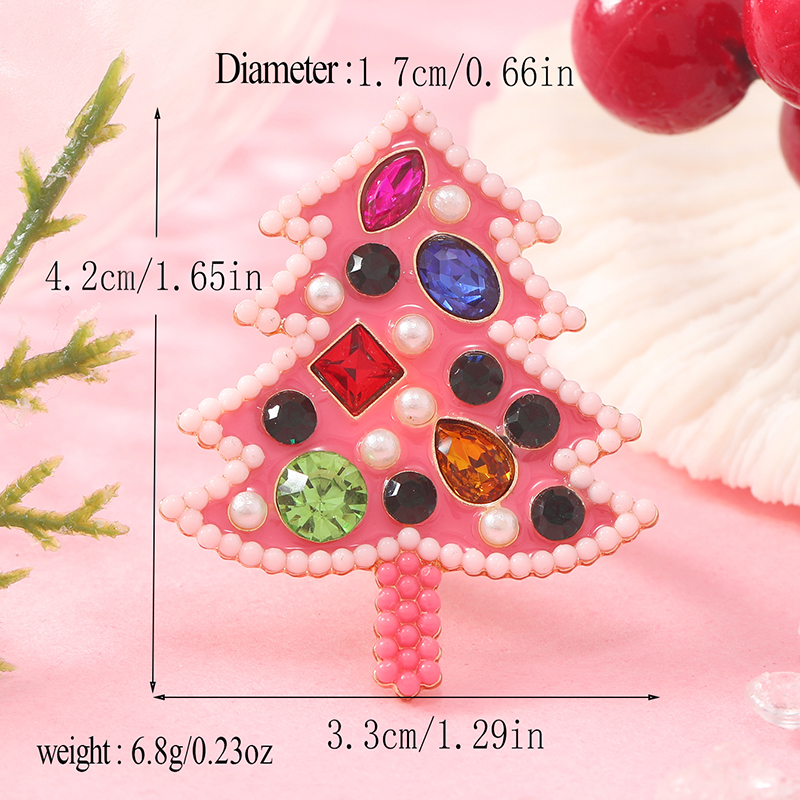 Christmas Modern Style Streetwear Christmas Tree Gold Plated Rhinestones Alloy Wholesale Rings display picture 8