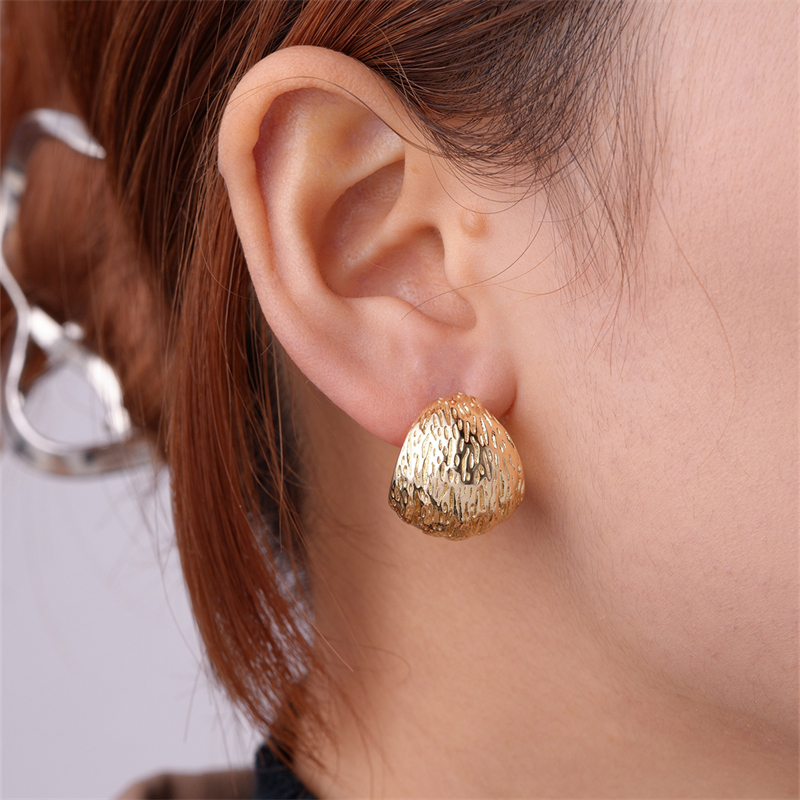 1 Pair Exaggerated Simple Style C Shape U Shape Geometric Polishing Plating Hollow Out 304 Stainless Steel Copper Ear Studs display picture 35