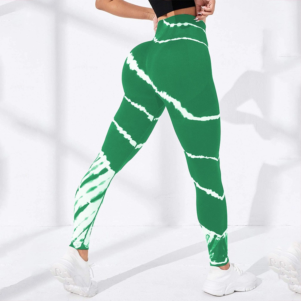 Simple Style Tie Dye Stripe Spandex Polyester Dyeing Active Bottoms Skinny Pants display picture 3