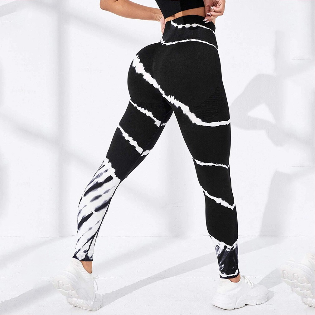 Simple Style Tie Dye Stripe Spandex Polyester Dyeing Active Bottoms Skinny Pants display picture 4