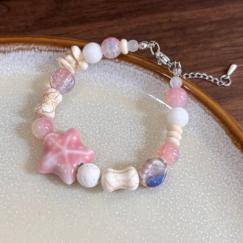 Elegant Sweet Color Block Starfish Ceramics Beaded Women's Bracelets display picture 7
