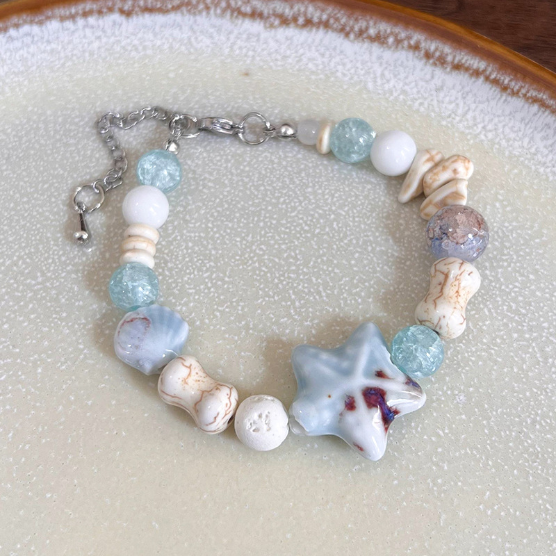 Elegant Sweet Color Block Starfish Ceramics Beaded Women's Bracelets display picture 2