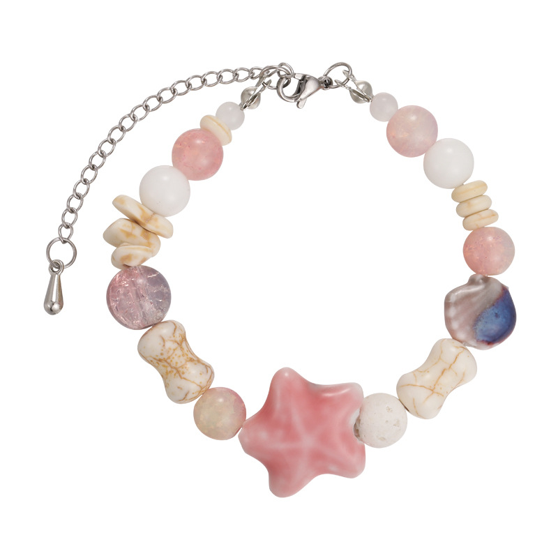 Elegant Sweet Color Block Starfish Ceramics Beaded Women's Bracelets display picture 10