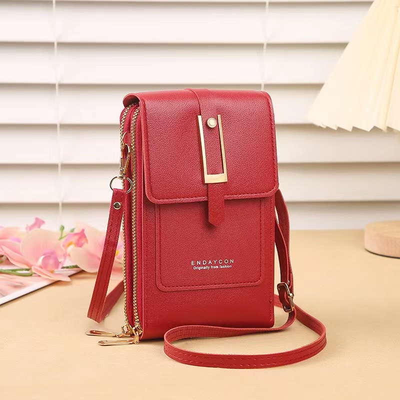 Women's Pu Leather Solid Color Classic Style Square Zipper Phone Wallets display picture 8