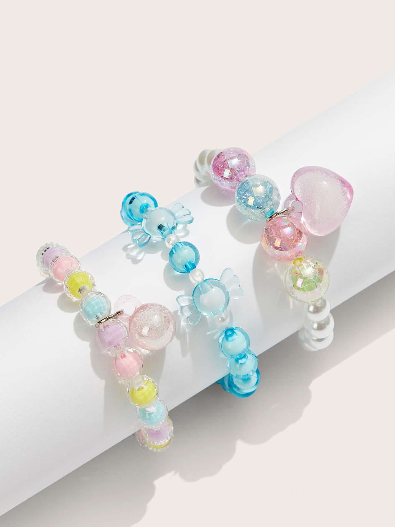 Simple Style Commute Round Resin Beaded Women's Bracelets display picture 1