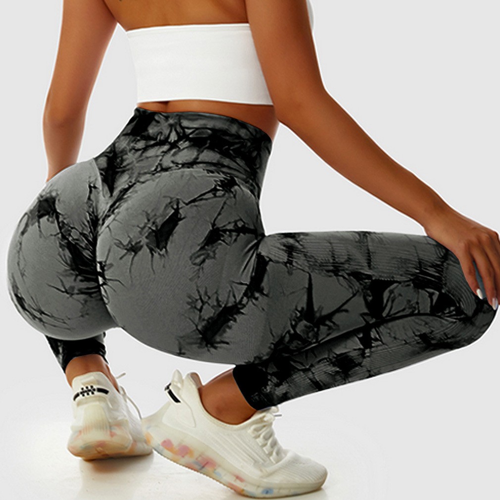 Sexy Sports Tie Dye Spandex Polyester Active Bottoms Skinny Pants display picture 3