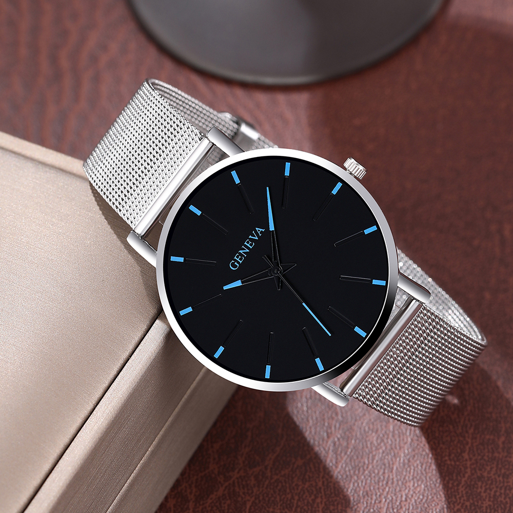 Décontractée Bloc De Couleur Boucle Quartz Hommes De Montres display picture 5