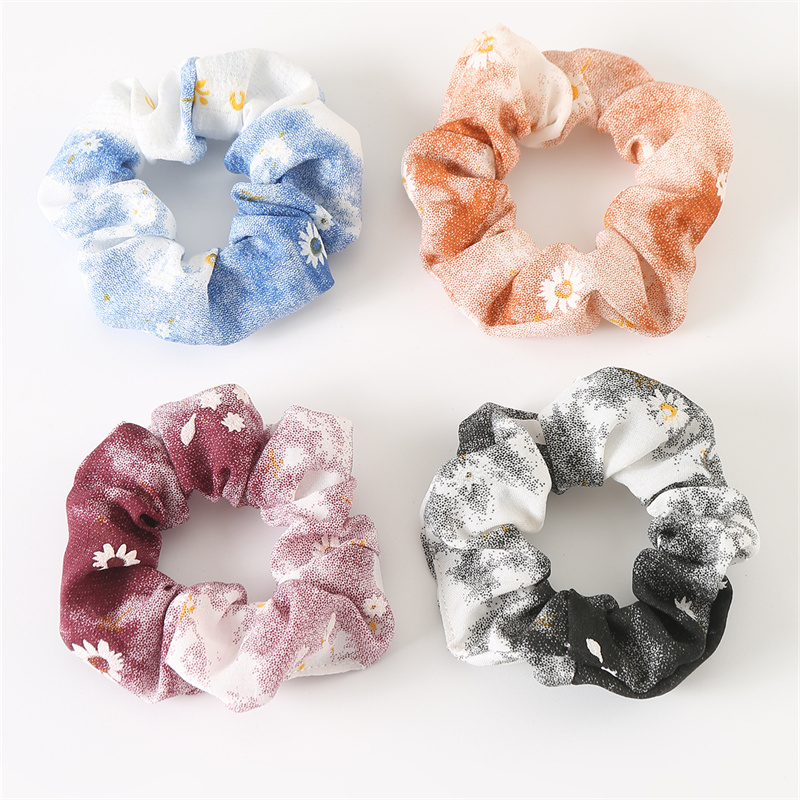 Style Simple Petites Fleurs Teinture Par Cravate Chiffon Attache-cheveux display picture 1