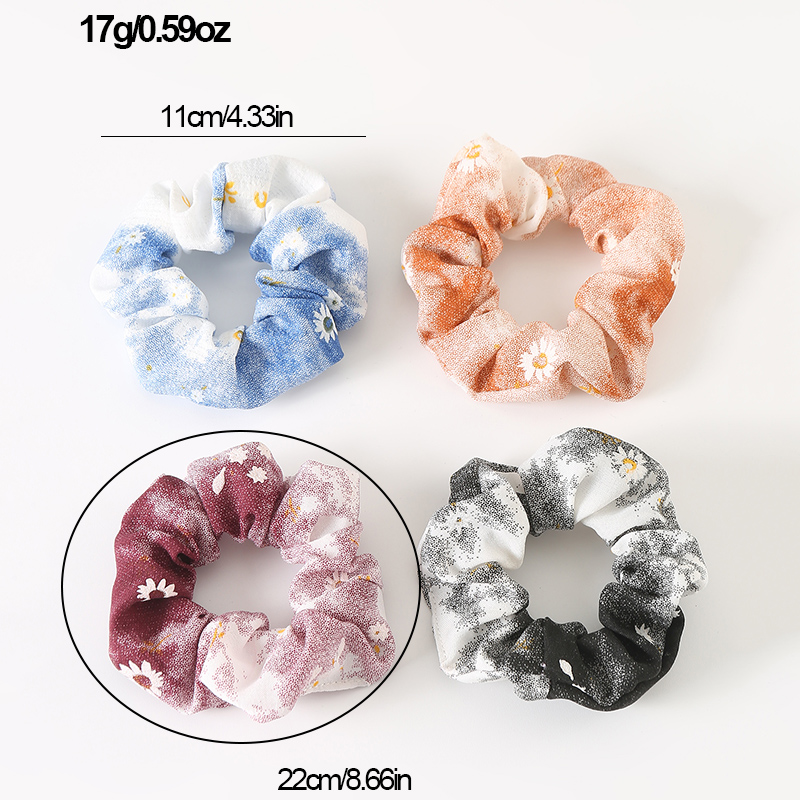 Simple Style Ditsy Floral Tie Dye Cloth Hair Tie display picture 6