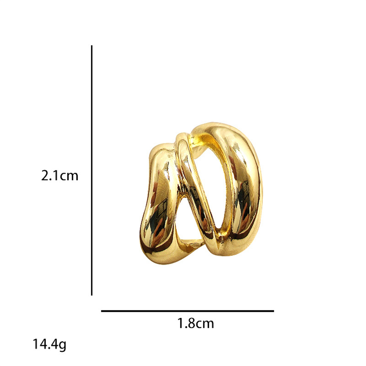 1 Pair Simple Style Geometric Alloy 14k Gold Plated Silver Plated Ear Studs display picture 6