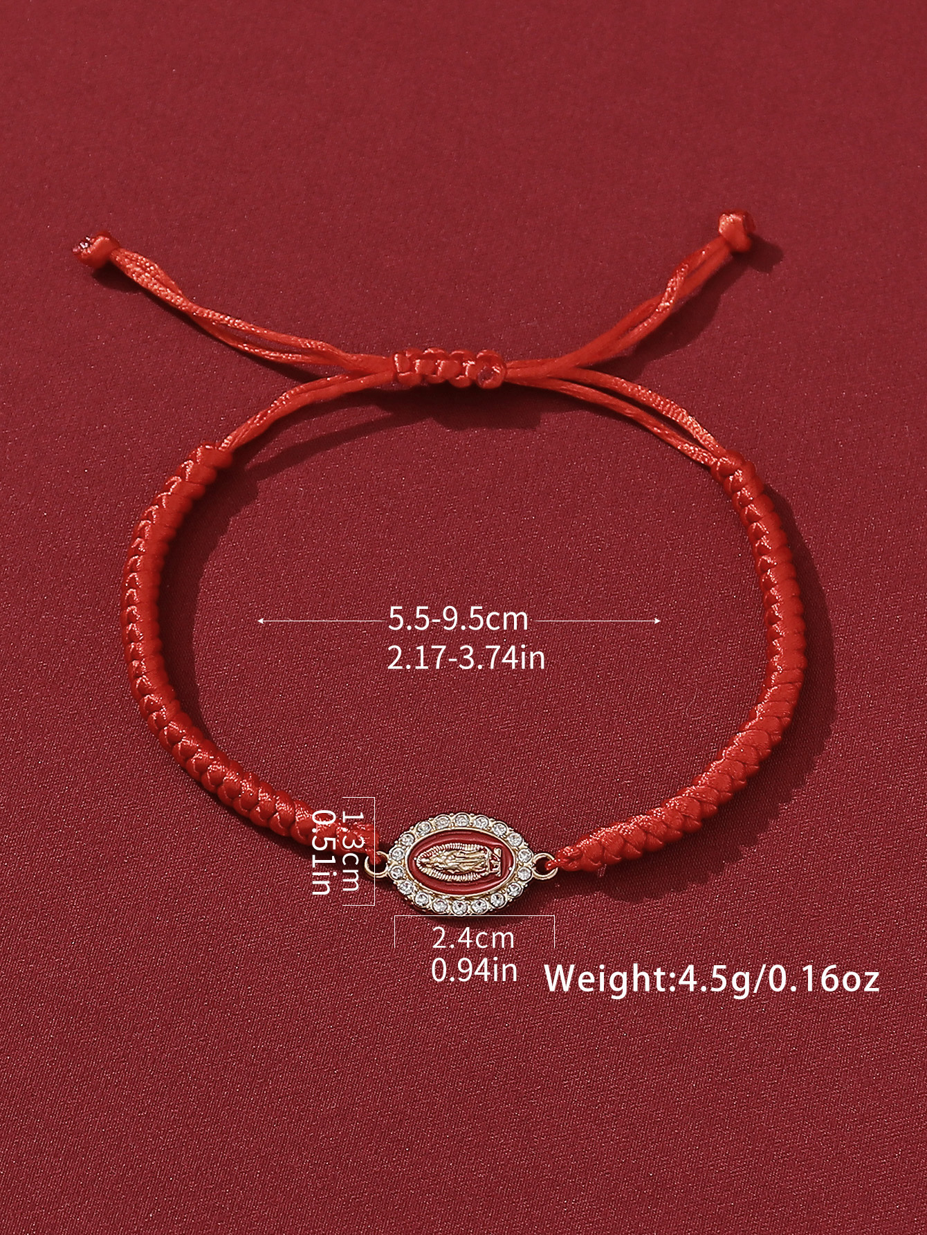 Vintage Style Oval Alloy Plating Inlay Carving Rhinestones Couple Drawstring Bracelets display picture 13