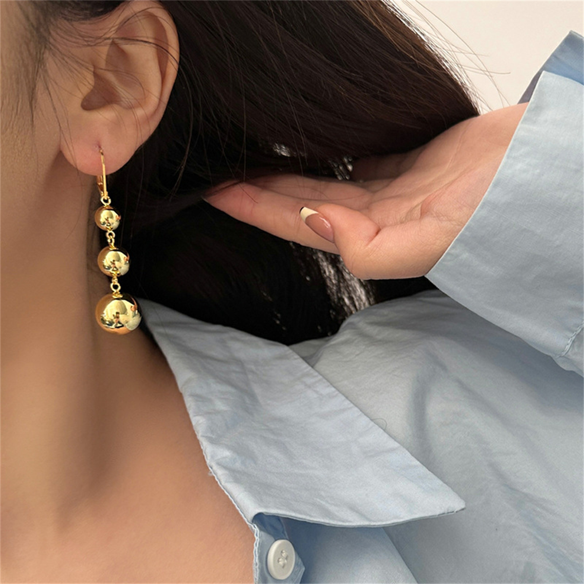 1 Pair Basic Retro Simple Style Geometric Plating Alloy 14k Gold Plated Silver Plated Drop Earrings display picture 1